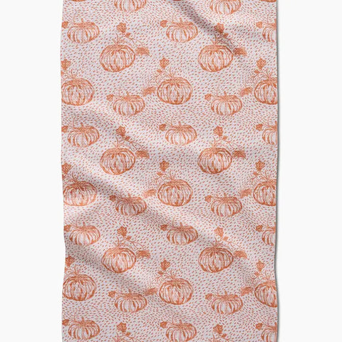 Geometry Pumpkin Field Tea Towel