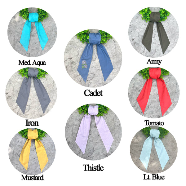 Light Blue Linen Blend Sash Colors 44 inch