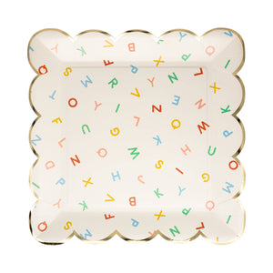 BTS1146 - Scattered Alphabet Paper Plate