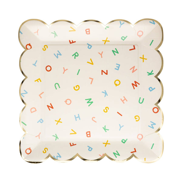 BTS1146 - Scattered Alphabet Paper Plate