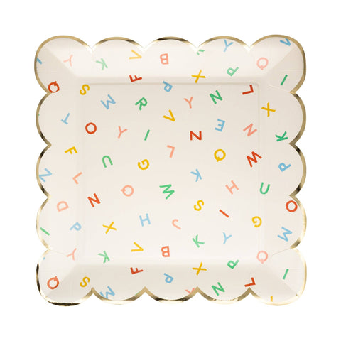 BTS1146 - Scattered Alphabet Paper Plate