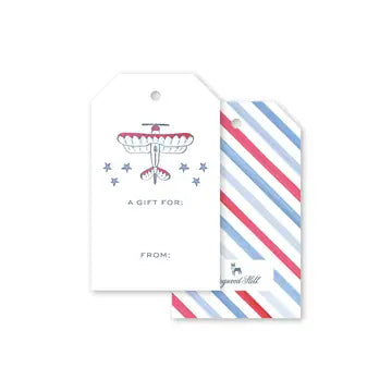 Fly in Waco Biplane Gift Tags