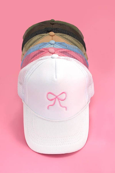 Bow Trucker Hat Black