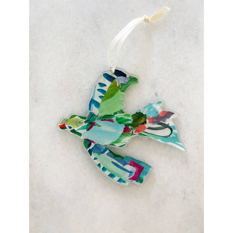 Acrylic Bird Ornament-Blue and Green