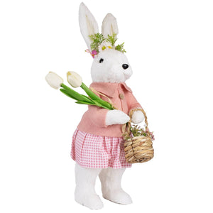 Trudy Bunny   White/Pink   8x21x7.5