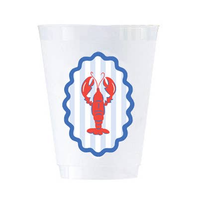 Lobster Stripe Shatterproof Cups