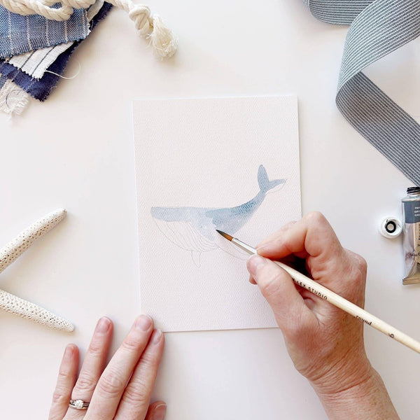 Seaside paintable watercolor notecard set