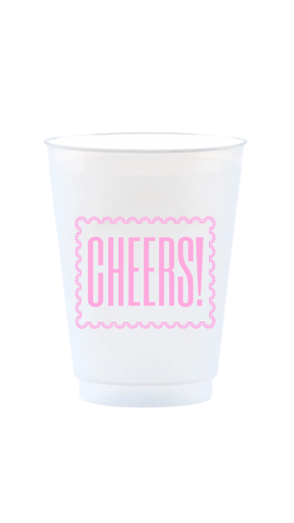 Pink Cheers Reusable Frost Flex Cups