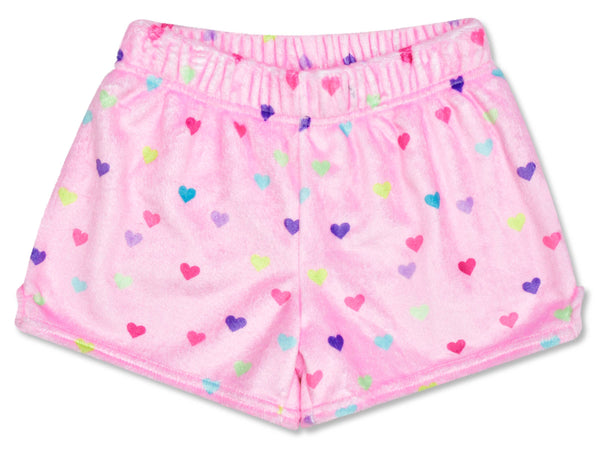 Heart Confetti Plush Shorts (Large -(14))