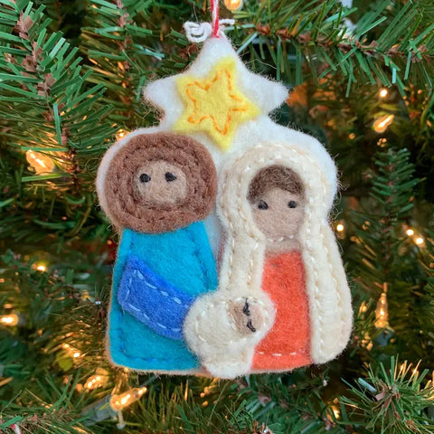 Nativity Felt Wool Christmas Ornament