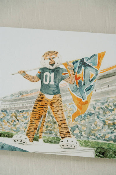 Auburn University Aubie Print, Collegiate, Game day: 5x7