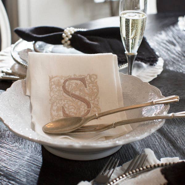 Monogram Assortment Linen Towel - Thumbnail 3