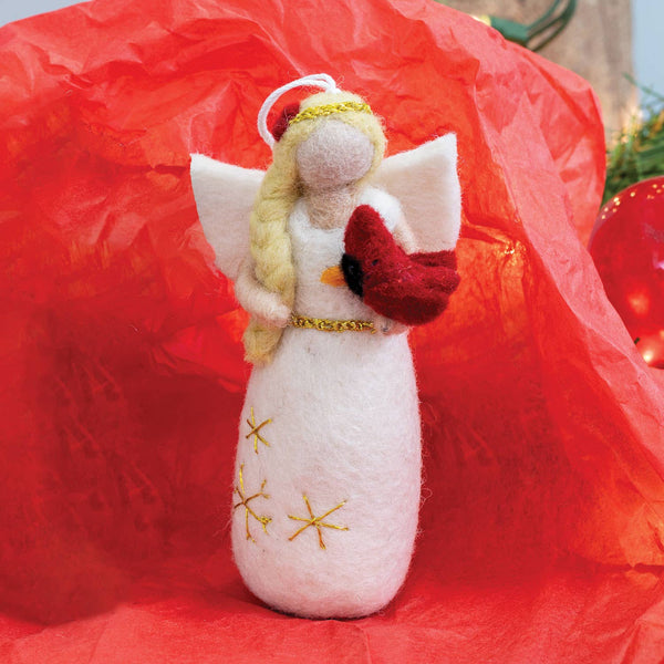 Cardinal Angel Ornament