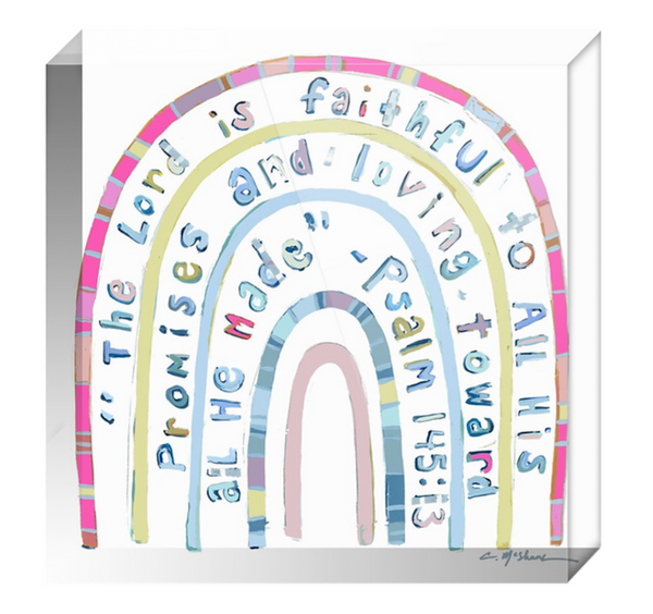 "Promise Keeper" acrylic shelfie: More pinks