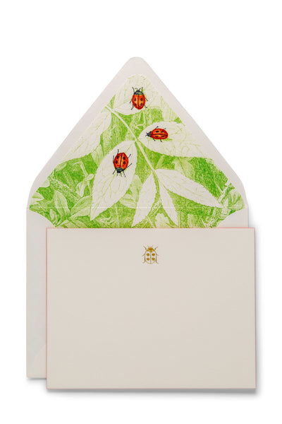 Ladybug | Fancy Pants Engraved Flat Notecards