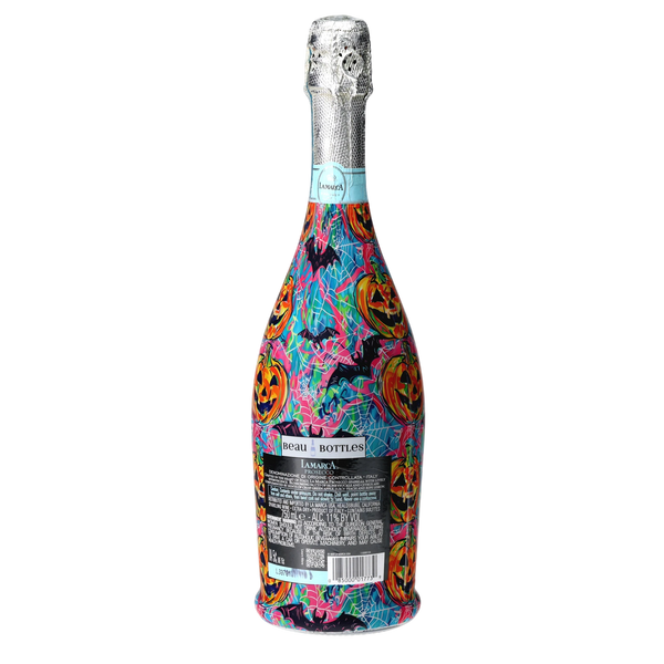 Preppy Halloween Bats Prosecco Bottle Wrap