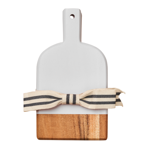 Acacia Heirloom Mini Cheese Board Set of 3 - 8x4.25" +ribbon: Pink