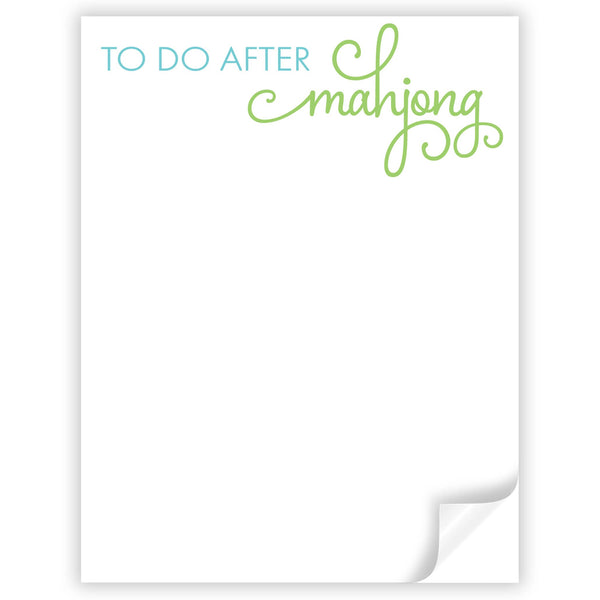 To Do After Mahjong Notepad: Pink & Lime