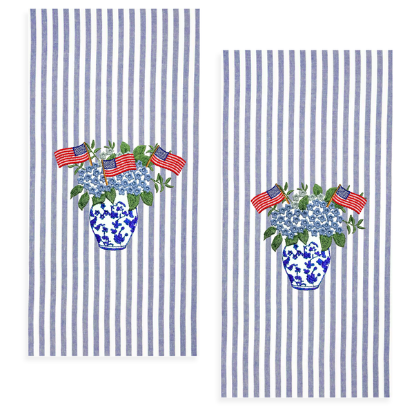 Hydrangeas Fourth of July Guest Napkins