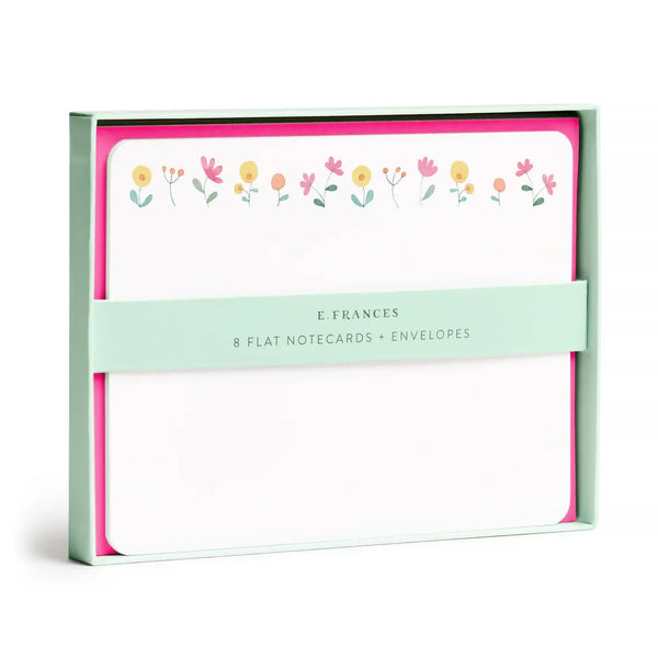 Spring Flowers Flat Note (Boxed set of 8)