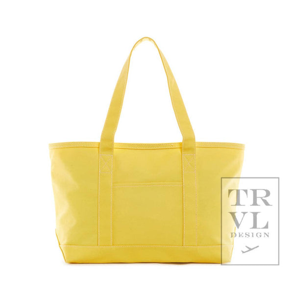 TRVL Medium Tote - Coated Canvas Daffodil