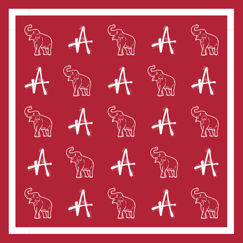 Alabama Bandana Gameday Scarf Bama A Elephant