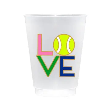 Tennis Love Frost Flex Cups Set of 10