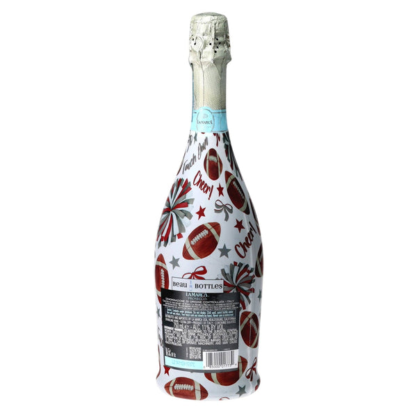 Crimson & Grey Game Day Prosecco Bottle Wrap