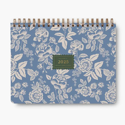 Rifle Paper 2025 English Rose Spiral Top Planner