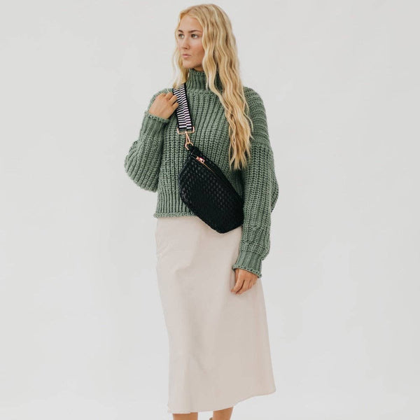 Westlyn Woven Bum Bag Metallic Gunmetal