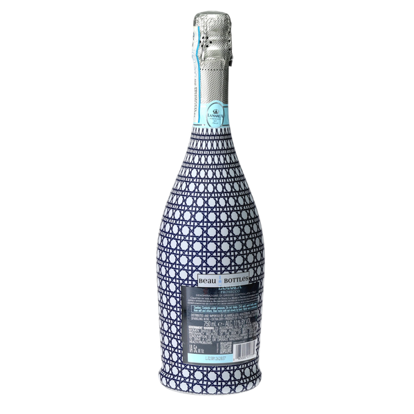 Beau Bottles Navy and White Cane - Prosecco Collection