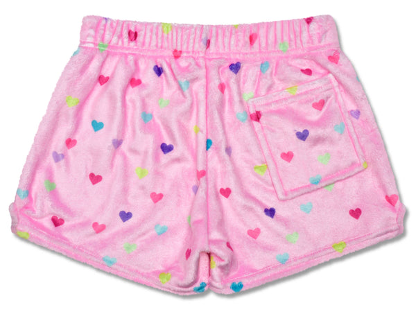 Heart Confetti Plush Shorts (Large -(14))
