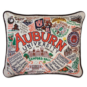 Embroidered Auburn Pillow