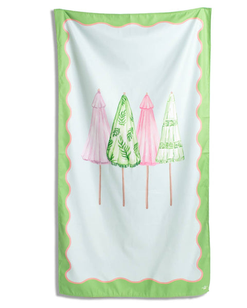 Riviera Giant Beach Towel    Blue/Green/Pink    40x70