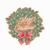 Merry Christmas Wreath Doormat