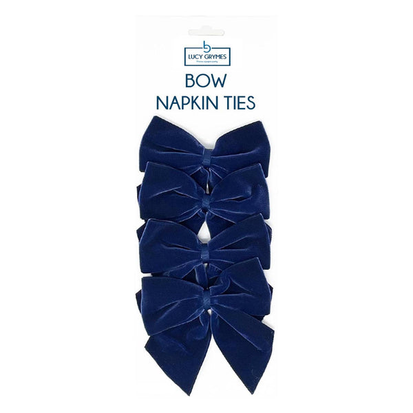 Navy Bow Napkin Ties