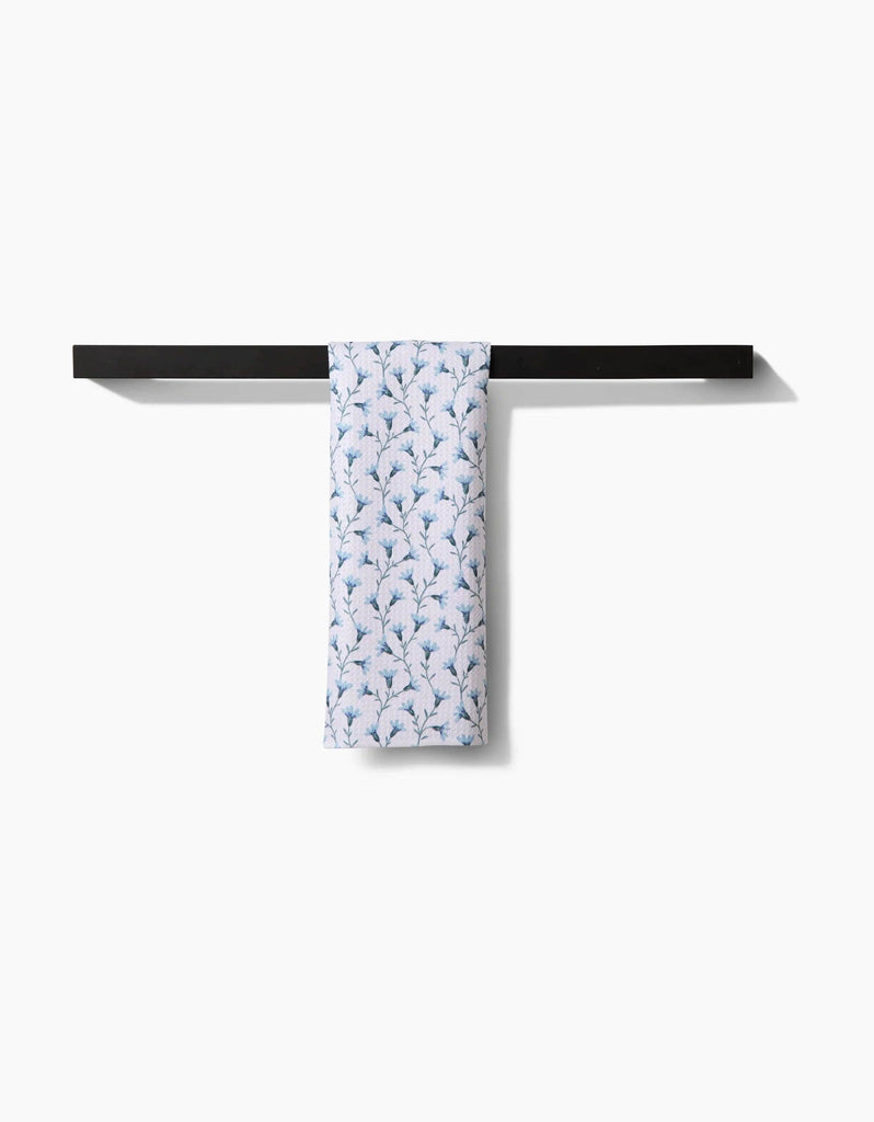 Trailing Flowers in Blue Bar Towel - Thumbnail 3