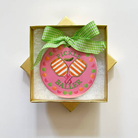 Pickle Baller Christmas Ornament