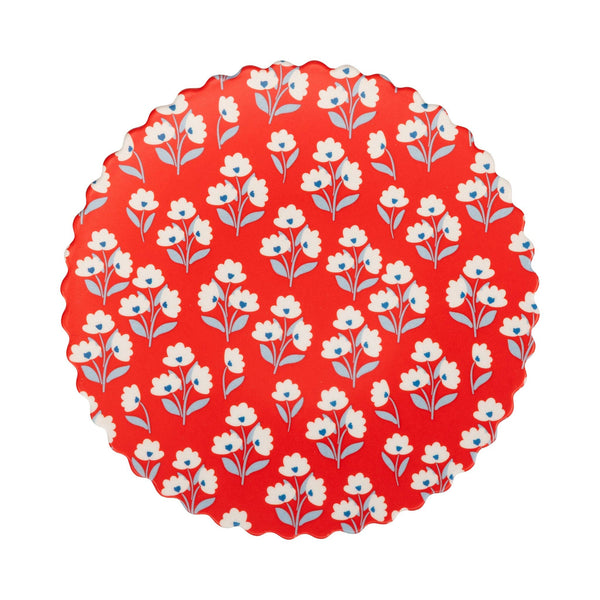 Floral Bamboo Paper Plate Set