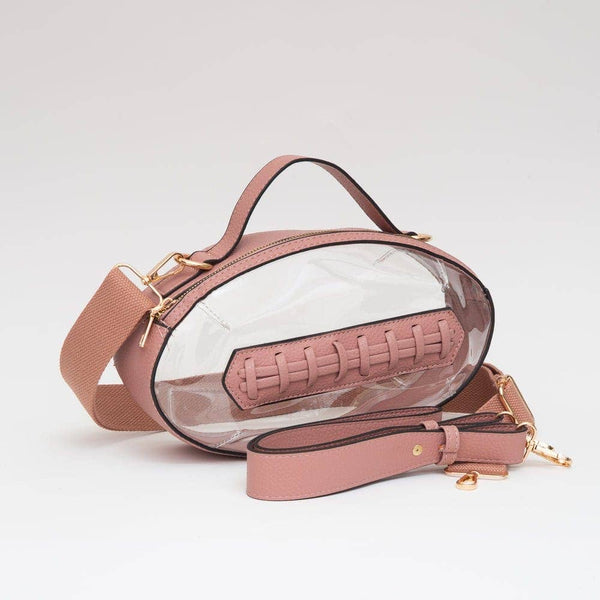 Clear Gameday Football Stitch Detail Crossbody Bag