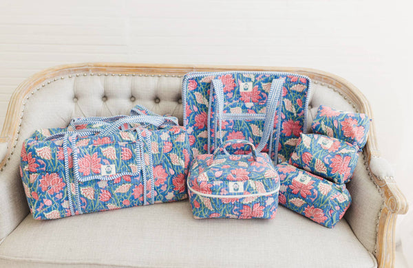 Seascape | Quilted Cosmetic Bags-set of 3