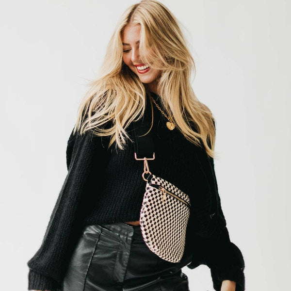 Westlyn Woven Bum Bag Metallic Gunmetal