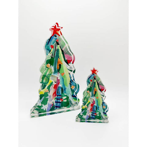 Lauren Dunn Festive largest Tree Acrylic Block