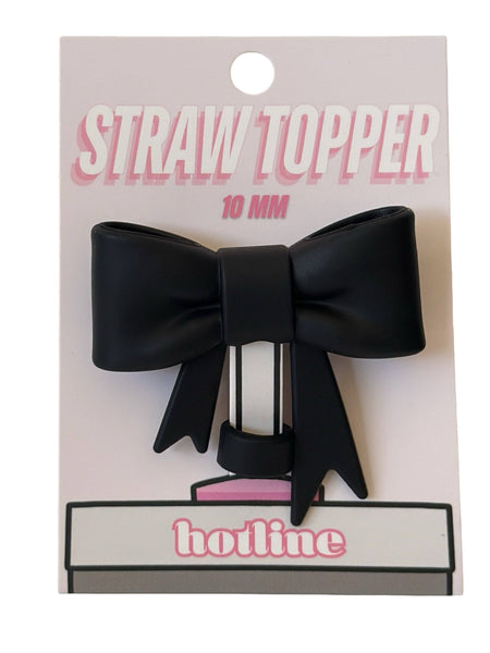 Large Bow Straw Toppers: Mint
