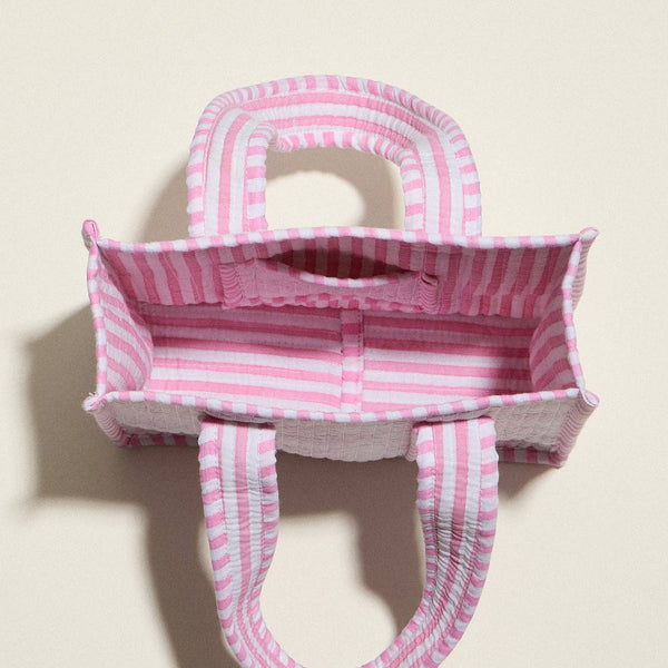 Pink Shell Quilted Mini Tote Bag