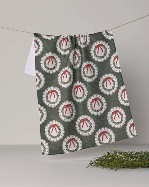 Merry Wreaths Tea Towel - Holiday 2026
