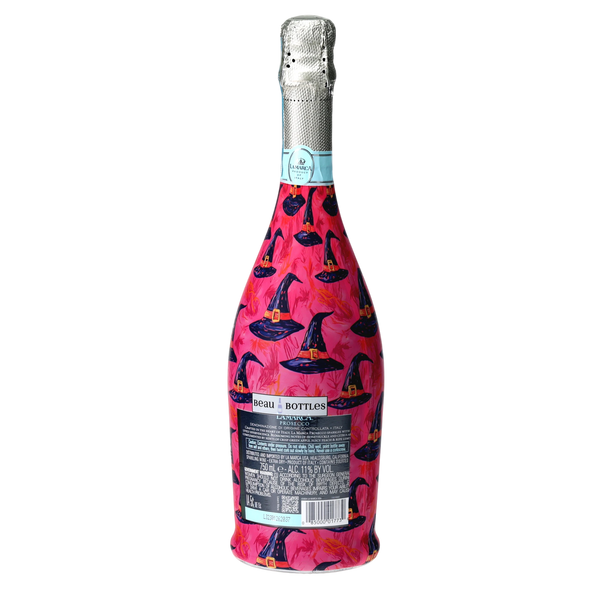 Preppy Halloween Witch Hats Prosecco Bottle Wrap