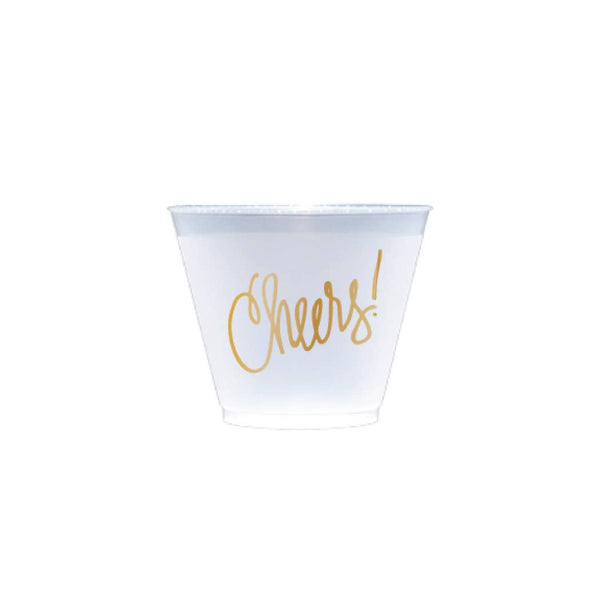 Cheers! | Frosted Cups (3 sizes): 9 Ounce
