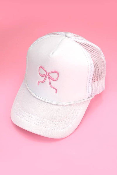 Bow Trucker Hat Pink
