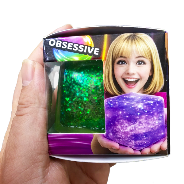 Fun Doh Squish & Squeeze Sparkle Cube Fidget Toy